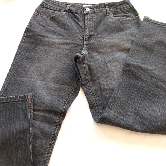 Coldwater Creek Boot Cut Jean 5 Pocket Black Medium Faded Washed Denim Size 10 - Picture 3 of 9